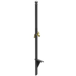 LIBERTY GARDEN 125 ft. Black Steel Customizable Hose Stand Garden Hose Reel