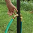 LIBERTY GARDEN 125 ft. Black Steel Customizable Hose Stand Garden Hose Reel