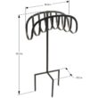 LIBERTY GARDEN 125 ft. Black Steel Decorative Hose Stand Garden Hose Reel