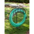 LIBERTY GARDEN 125 ft. Black Steel Decorative Hose Stand Garden Hose Reel