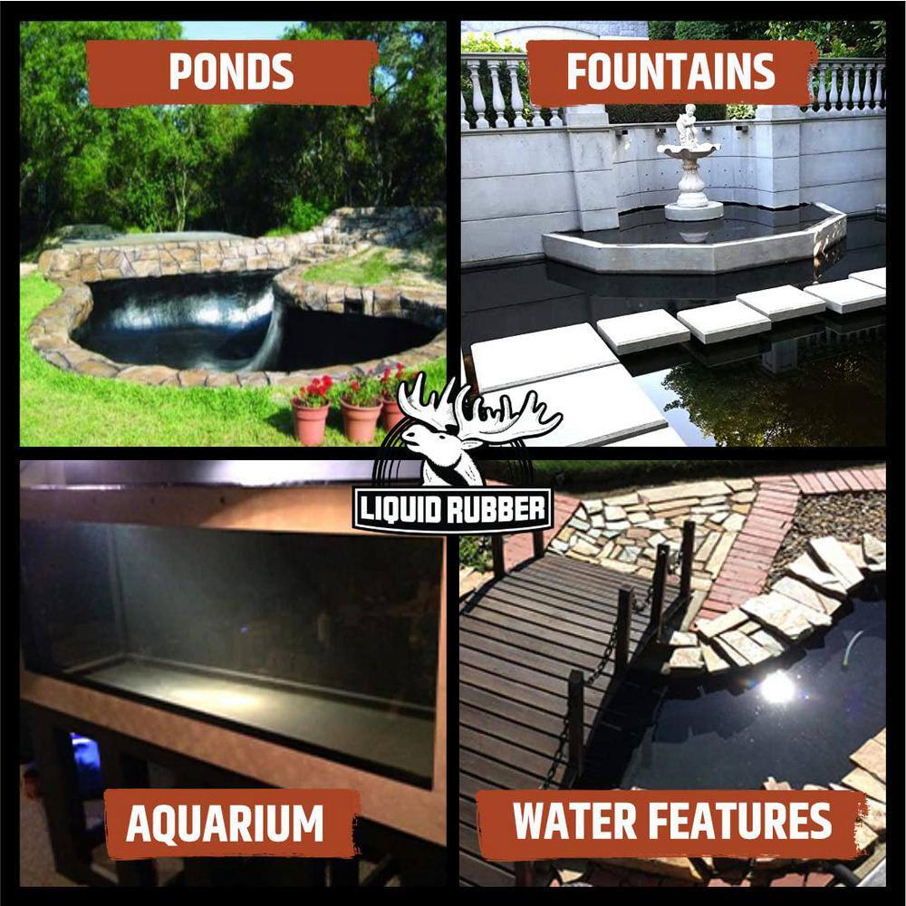 Liquid Rubber NeoPond Waterproof Pond Sealant, Black, 1 Gal. Liquid Rubber NeoPond Waterproof Pond Sealant, Black, 1 Gal. - Image 5