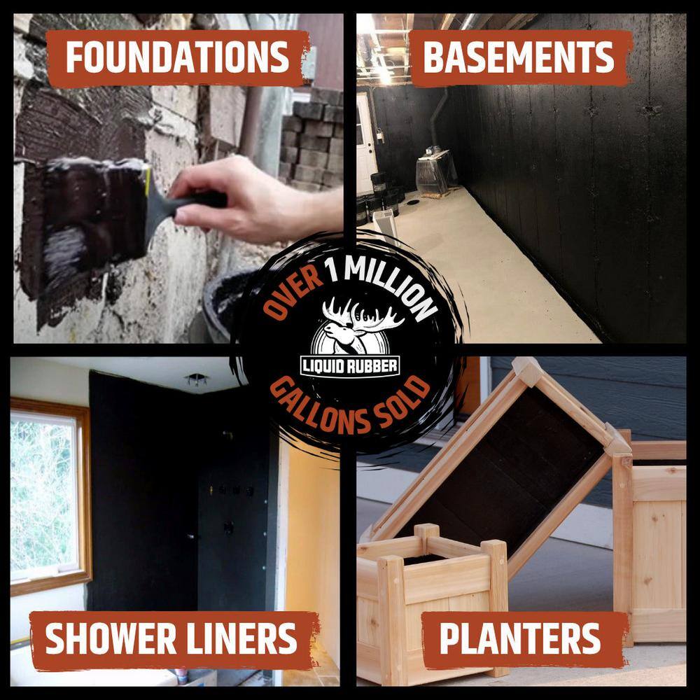 Liquid Rubber Concrete Foundation and Basement Sealant, 5 Gal. Black Liquid Rubber Concrete Foundation and Basement Sealant, 5 Gal. Black - Image 4