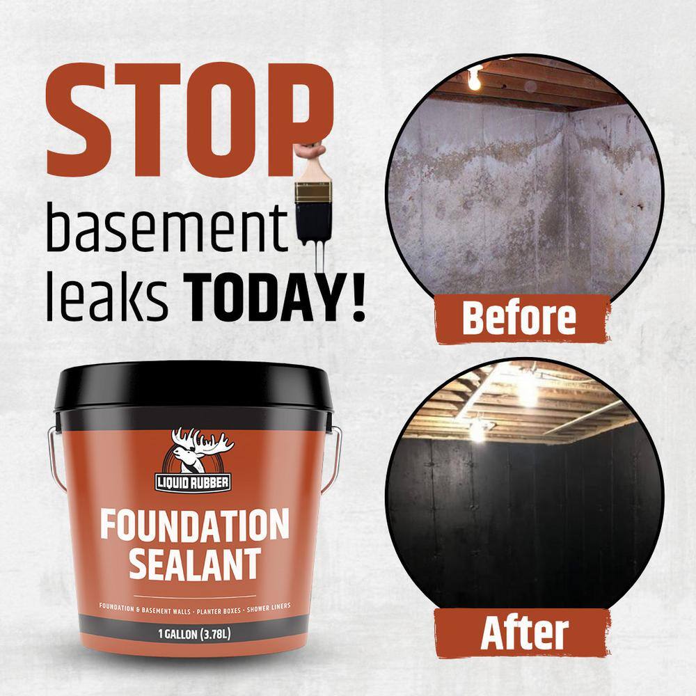 Liquid Rubber Concrete Foundation and Basement Sealant, 5 Gal. Black Liquid Rubber Concrete Foundation and Basement Sealant, 5 Gal. Black - Image 6
