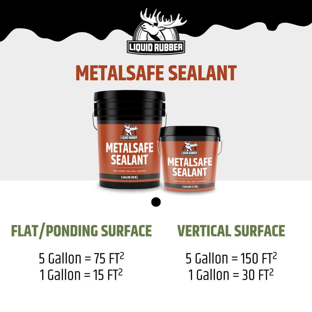 Liquid Rubber MetalSafe Sealant, 640 oz. 1 Gal. Black Liquid Rubber MetalSafe Sealant, 640 oz. 1 Gal. Black - Image 2
