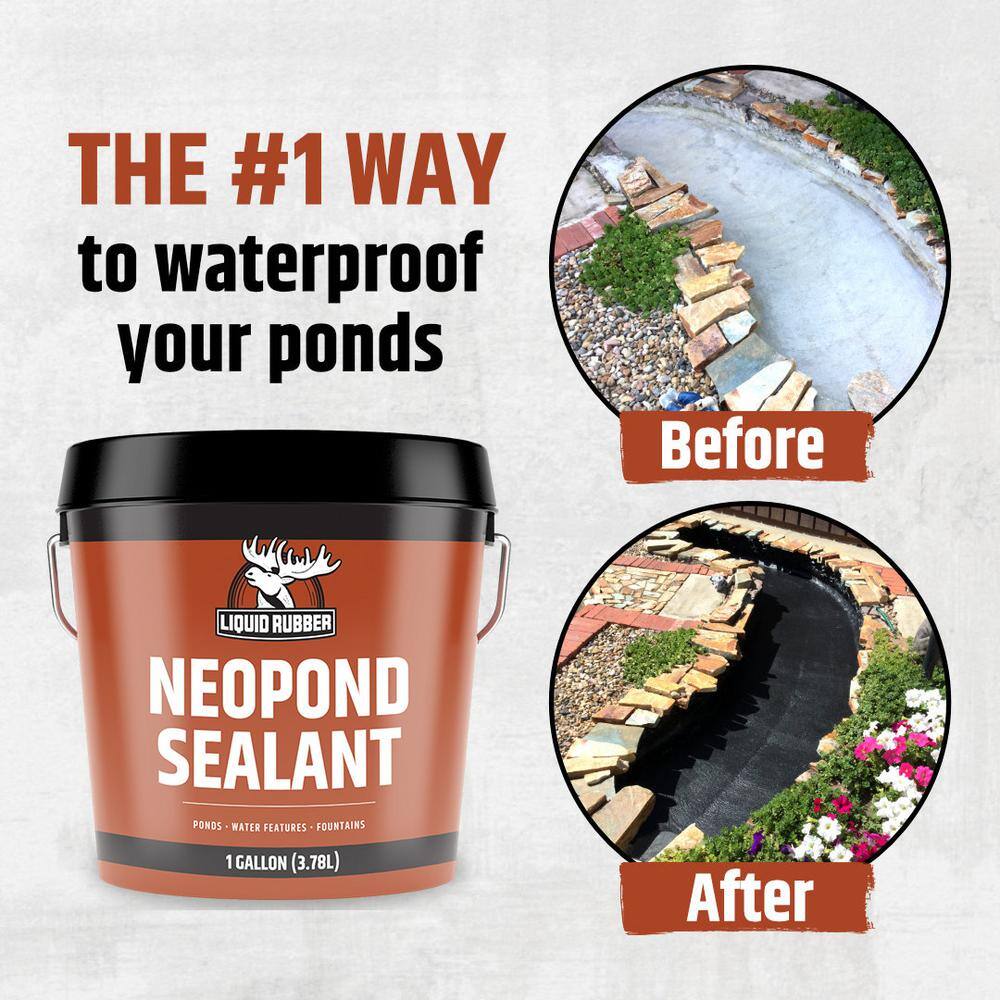 Liquid Rubber NeoPond Waterproof Pond Sealant, Black, 5 Gal. Liquid Rubber NeoPond Waterproof Pond Sealant, Black, 5 Gal. - Image 7