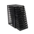 Mind Reader 14 in. W x 21.25 in. H x 10.75 in. D Black Metal 10 Multi-Purpose File Drawer Storage