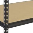 Edsal 5-Tier Steel Garage Storage Shelving Unit in Black Powder Coat (72 in. H x 36 in. W x 18 in. D)