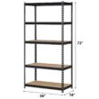 Edsal 5-Tier Steel Garage Storage Shelving Unit in Black Powder Coat (72 in. H x 36 in. W x 18 in. D)