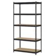 Edsal 5-Tier Steel Garage Storage Shelving Unit in Black Powder Coat (72 in. H x 36 in. W x 18 in. D)