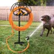 WaLensee Garden Hose Stand Steel Hose Storage Freestanding Garden Hose Holder with Layer of Storage
