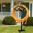 WaLensee Garden Hose Stand Steel Hose Storage Freestanding Garden Hose Holder with Layer of Storage