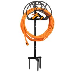 WaLensee Garden Hose Stand Steel Hose Storage Freestanding Garden Hose Holder with Layer of Storage