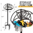 WaLensee Garden Hose Stand Steel Hose Storage Freestanding Garden Hose Holder with Layer of Storage