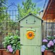 Tunearary 7.2 ft. Black Outdoor Metal Rustproof Garden Trellis, (2-Pack)