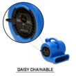 B-Air 1/4 HP Air Mover Blower Fan for Water Damage Restoration Carpet Dryer Floor Home and Plumbing Use in Blue