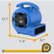 B-Air 1/8 HP Air Mover Carpet Dryer Floor Blower Fan for Home Use in Blue