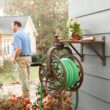 LIBERTY GARDEN 125 ft. Bronze Steel Rotating Wall Mounted Garden Hose Reel