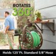 LIBERTY GARDEN 125 ft. Bronze Steel Rotating Wall Mounted Garden Hose Reel