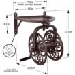 LIBERTY GARDEN 125 ft. Bronze Steel Rotating Wall Mounted Garden Hose Reel