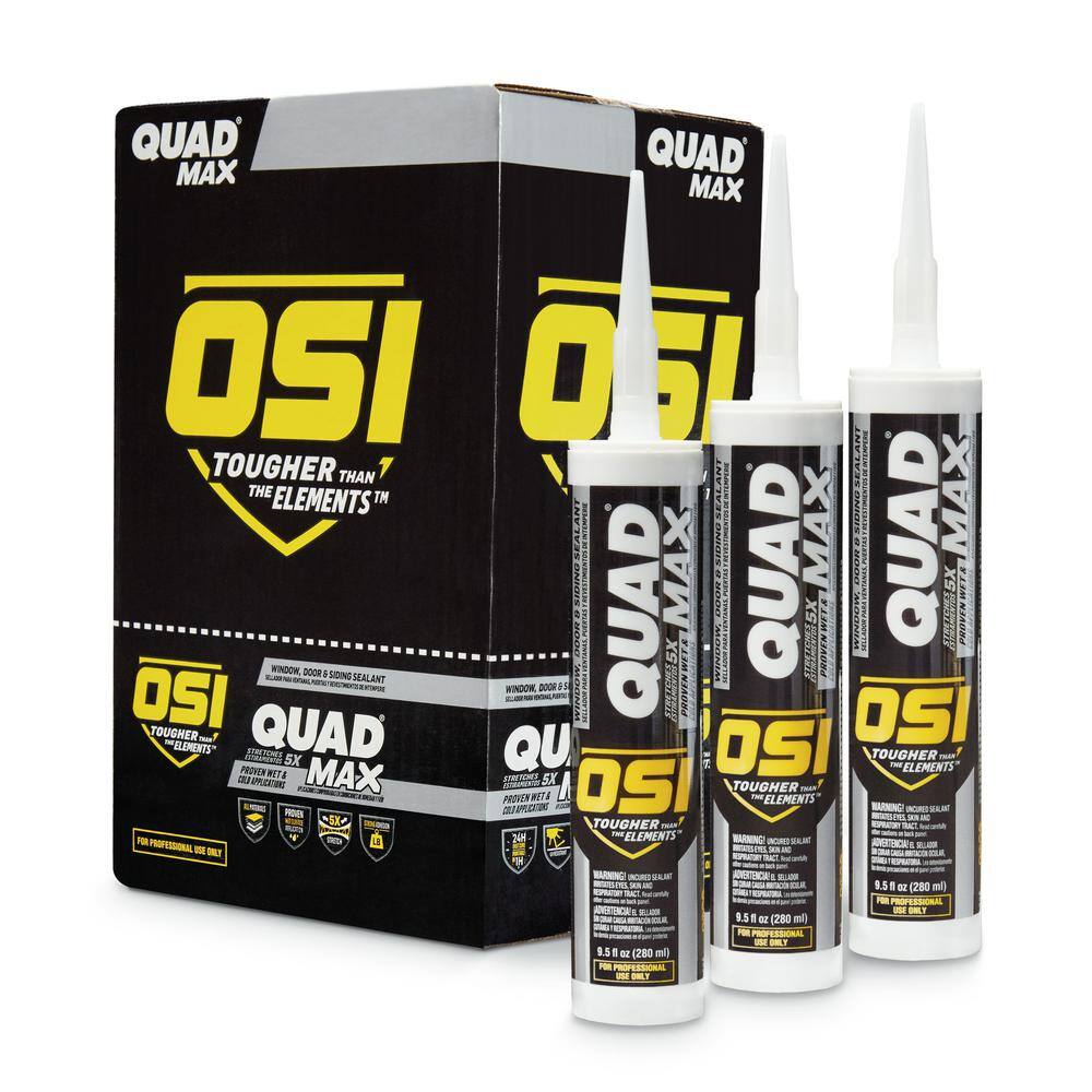 OSI QUAD Max 9.5 fl. oz. Brown #211 Exterior, Window, Door, and Siding Caulk Sealant (12-pack) OSI QUAD Max 9.5 fl. oz. Brown #211 Exterior, Window, Door, and Siding Caulk Sealant (12-pack) - Image 4