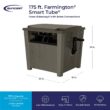 Suncast 150 ft. Farmington Smart Tube Hose Hideaway with Brass Connections, Stoney