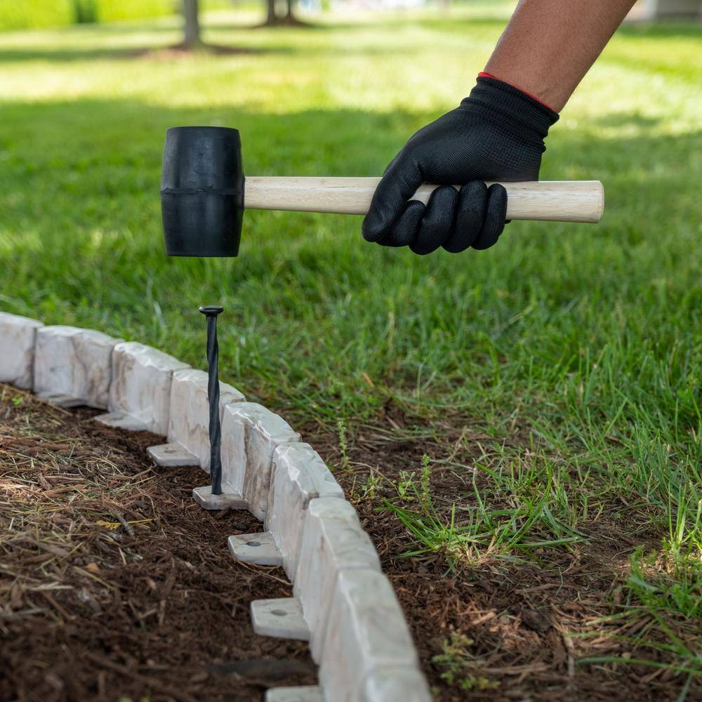 Vigoro Decorative Faux Stone 90 ft. x 2.7 in. Brown Plastic No-Dig Landscape Edging Kit Vigoro Decorative Faux Stone 90 ft. x 2.7 in. Brown Plastic No-Dig Landscape Edging Kit - Image 4