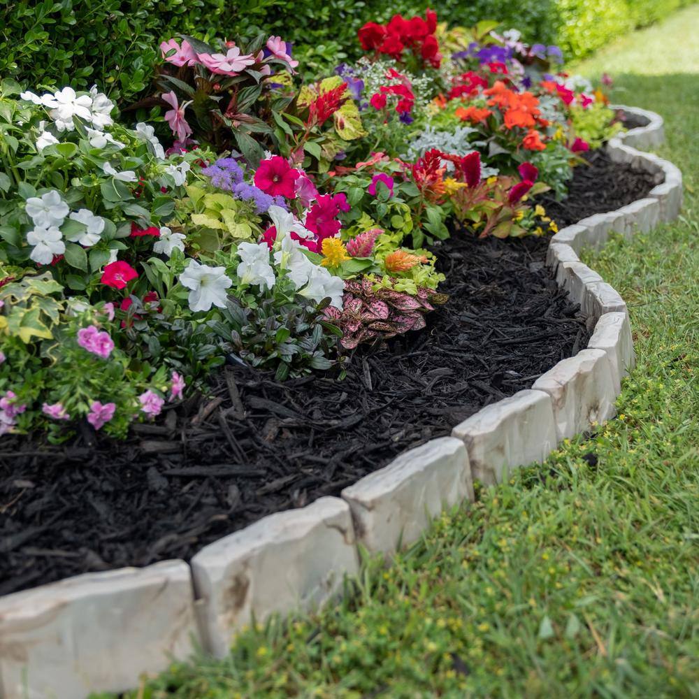 Vigoro Decorative Faux Stone 90 ft. x 2.7 in. Brown Plastic No-Dig Landscape Edging Kit Vigoro Decorative Faux Stone 90 ft. x 2.7 in. Brown Plastic No-Dig Landscape Edging Kit - Image 2