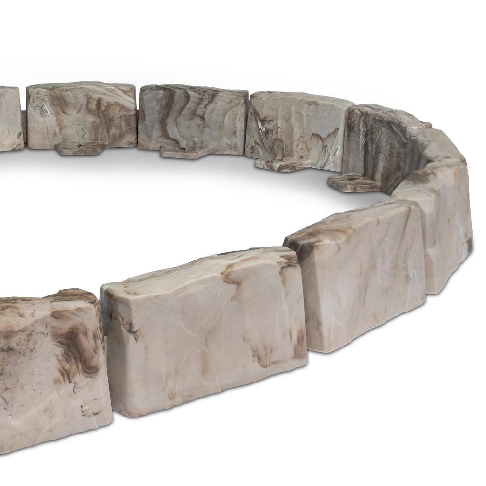 Vigoro Decorative Faux Stone 90 ft. x 2.7 in. Brown Plastic No-Dig Landscape Edging Kit Vigoro Decorative Faux Stone 90 ft. x 2.7 in. Brown Plastic No-Dig Landscape Edging Kit - Image 9