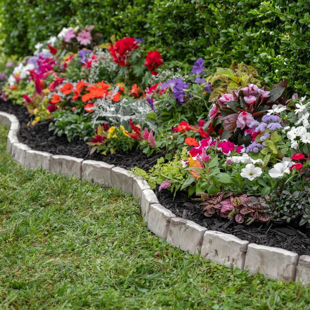 Vigoro Decorative Faux Stone 90 ft. x 2.7 in. Brown Plastic No-Dig Landscape Edging Kit Vigoro Decorative Faux Stone 90 ft. x 2.7 in. Brown Plastic No-Dig Landscape Edging Kit - Image 3