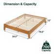 Zinus Brown Deluxe Wood Frame 12 in. Queen Platform Bed with Easy Assembly