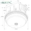 Akicon 110 CFM Ceiling Bathroom Exhaust Fan with LED Light and Nightlight, Round Frosted Glass Cover Brushed Nickel Grille