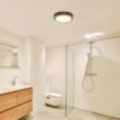 Akicon Bathroom Exhaust Fan Light, 80 CFM 2-Sones, 15-Watt Dimmable 3000K/4000K/5500K 3CCT LED Light (Brushed Nickel)