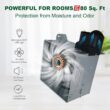 Akicon Bathroom Exhaust Fan Light, 80 CFM 2-Sones, 15-Watt Dimmable 3000K/4000K/5500K 3CCT LED Light (Brushed Nickel)