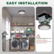 Akicon Bathroom Exhaust Fan Light, 80 CFM 2-Sones, 15-Watt Dimmable 3000K/4000K/5500K 3CCT LED Light (Brushed Nickel)