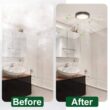 Akicon Bathroom Exhaust Fan Light, 80 CFM 2-Sones, 15-Watt Dimmable 3000K/4000K/5500K 3CCT LED Light (Brushed Nickel)
