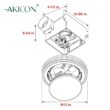 Decorative Brushed Nickel 80 CFM Ceiling Bathroom Exhaust Fan with LED Light
