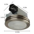 Decorative Brushed Nickel 80 CFM Ceiling Bathroom Exhaust Fan with LED Light