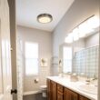 Decorative Brushed Nickel 80 CFM Ceiling Bathroom Exhaust Fan with LED Light
