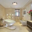 Decorative Brushed Nickel 80 CFM Ceiling Bathroom Exhaust Fan with LED Light