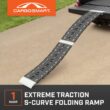 CargoSmart 12 in. W x 90 in. L 750 lb. Capacity Hybrid S-Curve Centerfold Truck Loading Ramp (Includes 1 Ramp)