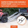 CargoSmart 12 in. W x 78 in. L 1250 lbs. Capacity Aluminum Straight Fixed Truck Loading Ramp with Treads (Includes 2 Ramps)