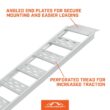 CargoSmart 12 in. W x 78 in. L 1250 lbs. Capacity Aluminum Straight Fixed Truck Loading Ramp with Treads (Includes 2 Ramps)