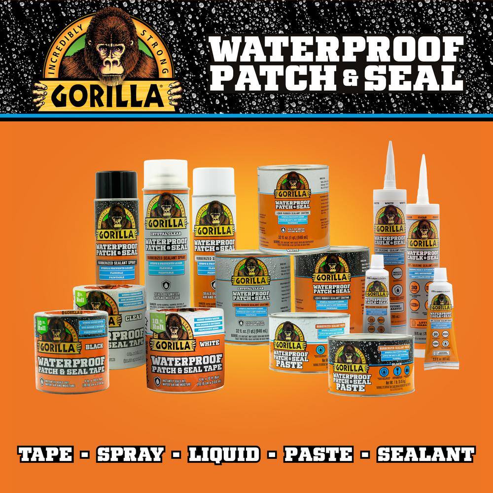 Gorilla 10 oz. Waterproof Caulk and Seal 100% Silicone Sealant Clear ( 12-Pack) Gorilla 10 oz. Waterproof Caulk and Seal 100% Silicone Sealant Clear ( 12-Pack) - Image 2