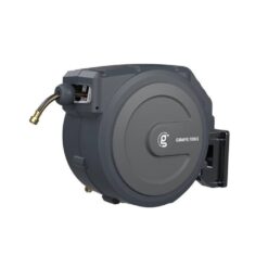 Giraffe Tools Garden Retractable Hose Reel-1/2 in.-78 ft. Wall Mounted, Dark Grey, Metal Bracket