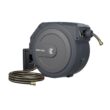 Giraffe Tools Garden Retractable Hose Reel-1/2 in.-78 ft. Wall Mounted, Dark Grey, Metal Bracket