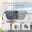 Giraffe Tools Garden Retractable Hose Reel-1/2 in.-78 ft. Wall Mounted, Dark Grey, Metal Bracket