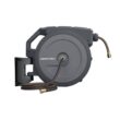 Giraffe Tools AW4012US Garden Retractable Hose Reel-1/2 in.-130 ft., Wall Mounted, Dark Grey
