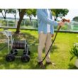 Giraffe Tools Heavy-Duty Industrial Hose Reel Cart with Wheels, 5/8 in. to 250 ft. Hose Capacity, Hose Guide Installed
