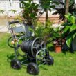 Giraffe Tools Heavy-Duty Industrial Hose Reel Cart with Wheels, 5/8 in. to 250 ft. Hose Capacity, Hose Guide Installed