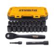 DEWALT 1/2 in. Drive SAE and Metric Socket Set with Ratchet (23-Piece)
